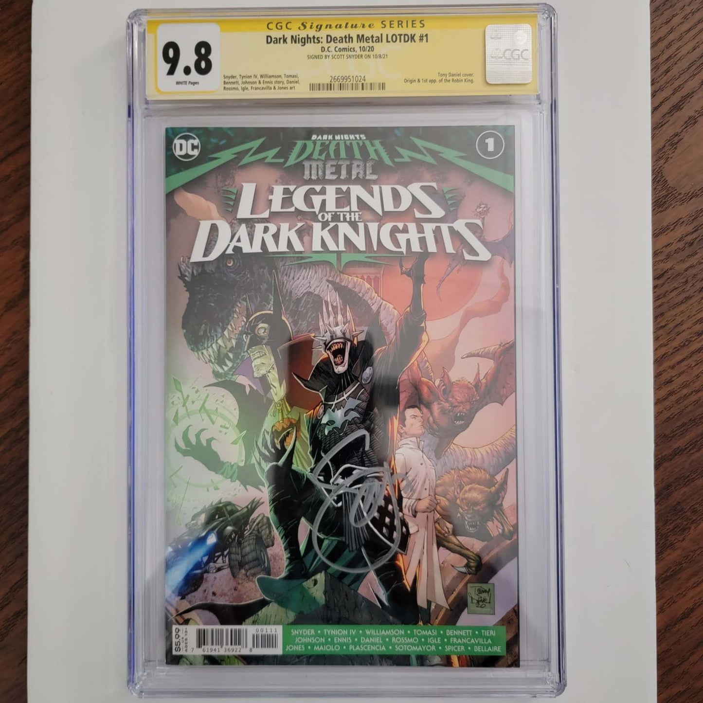 Dark Nights Death Metal: Leyendas de los Caballeros Oscuros CGC SS 9.8