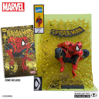 Spider-Man #1 1:6th Scale Collectible (Gold Edition), Collectible Art Card and Exclusive Gold Comic Book