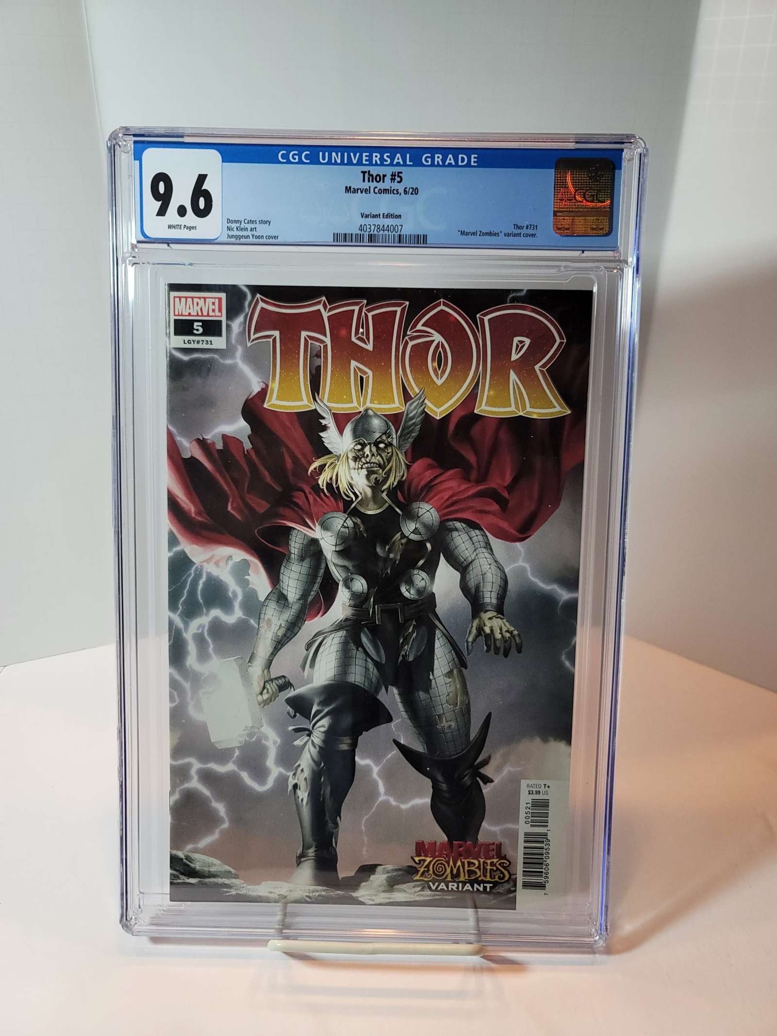 Thor #5 CGC 9.6 Marvel Zombies Variant Front View