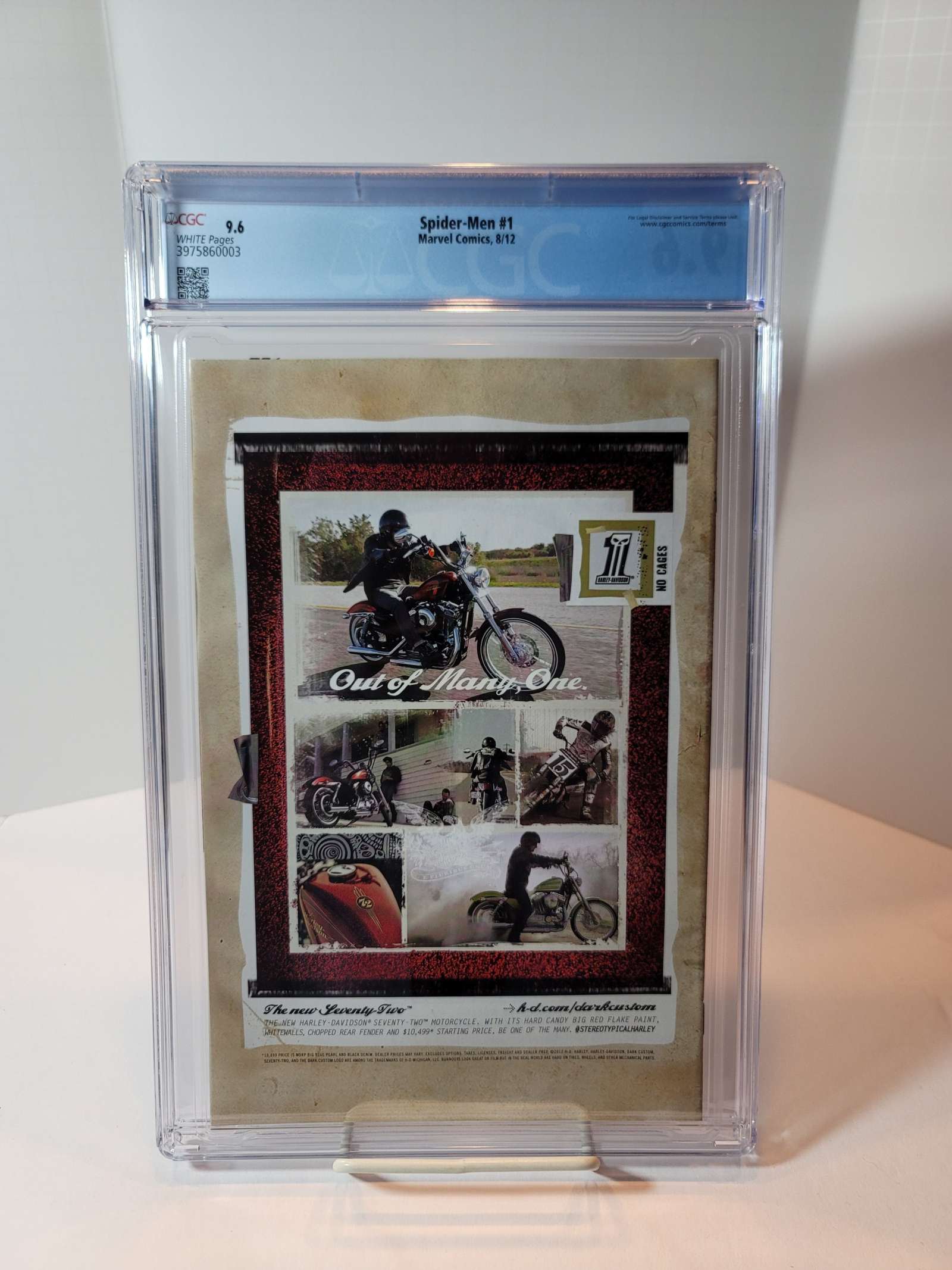 Spider-Men #1 CGC 9.6 Rear view