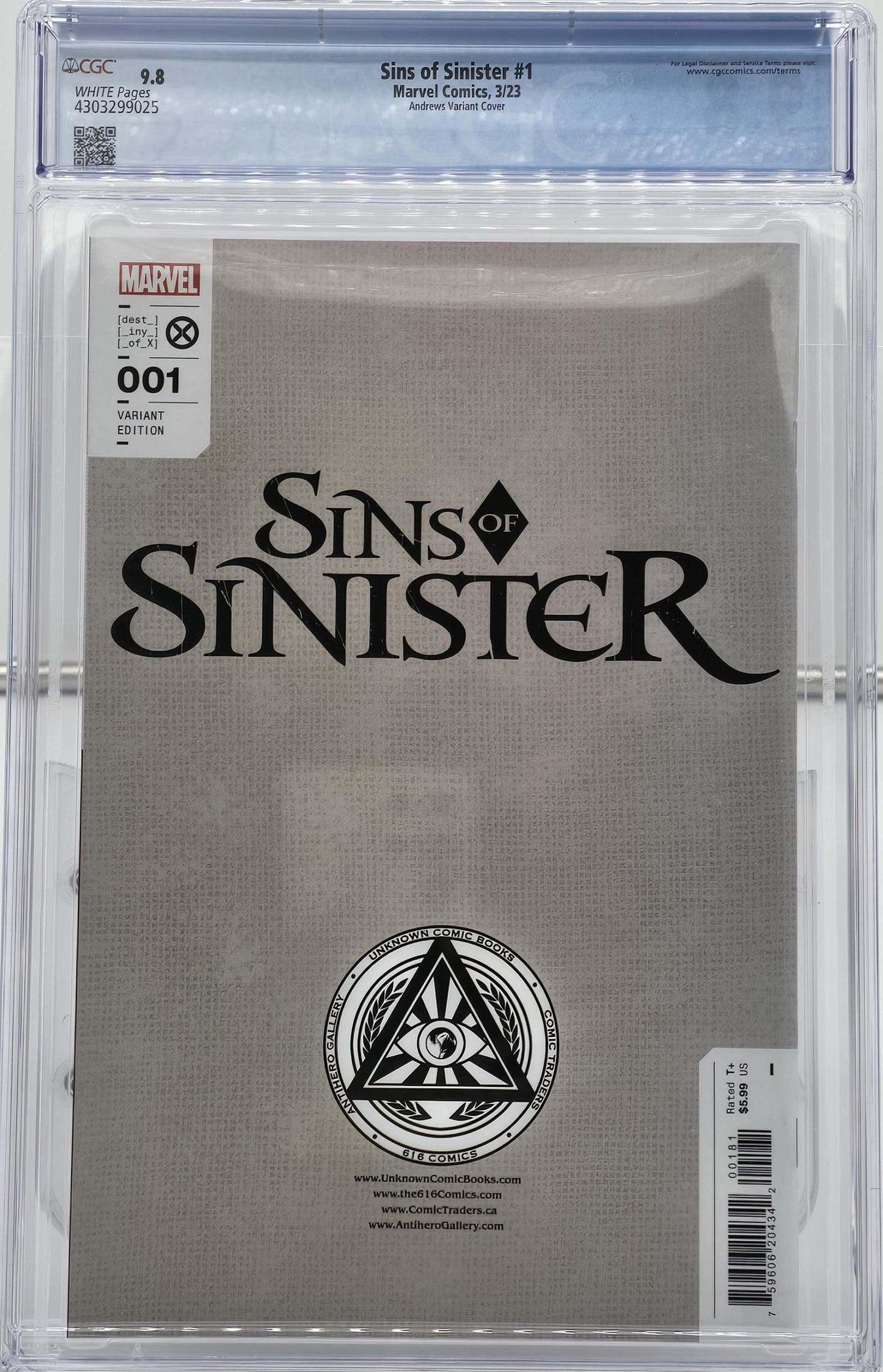 Sins of Sinister #1 CGC 9.8 - Kaare Andrews Cover