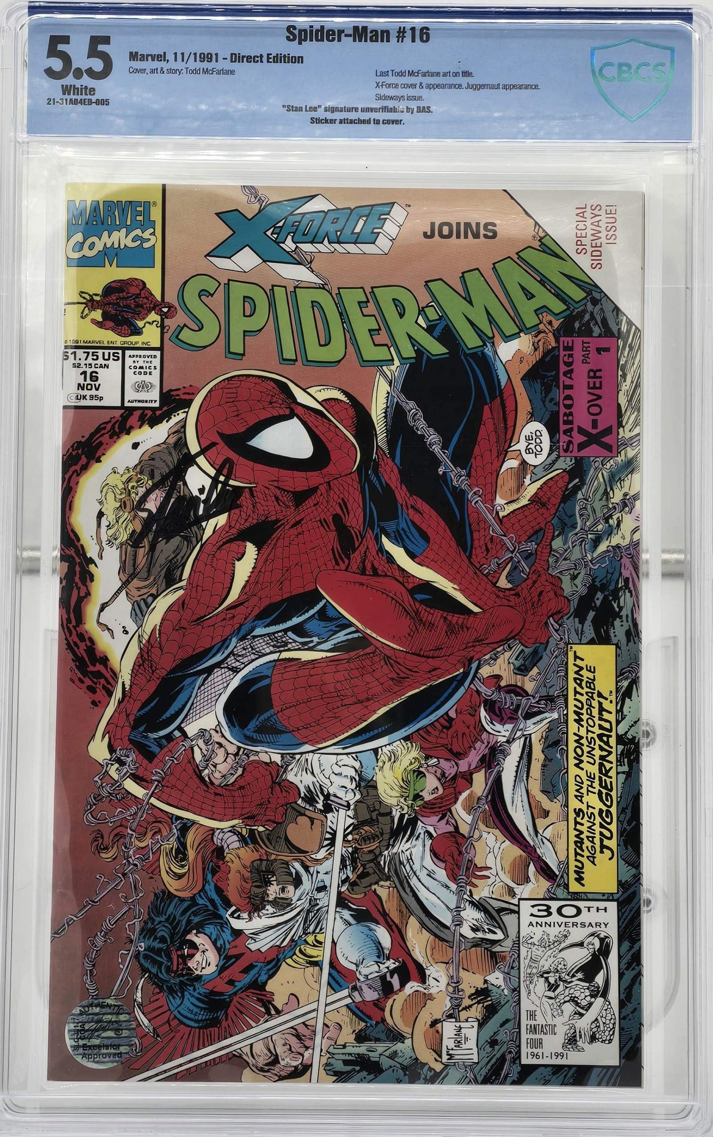 Spider-Man #16 CBCS 5.5 - Direct Edition