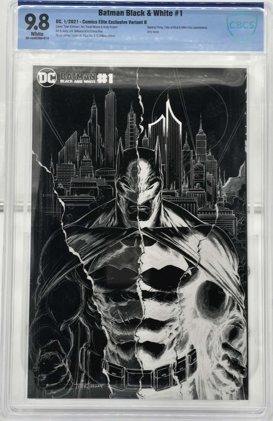 Batman Black & White #1 CBCS 9.8 Tyler Kirkham Negative Cover