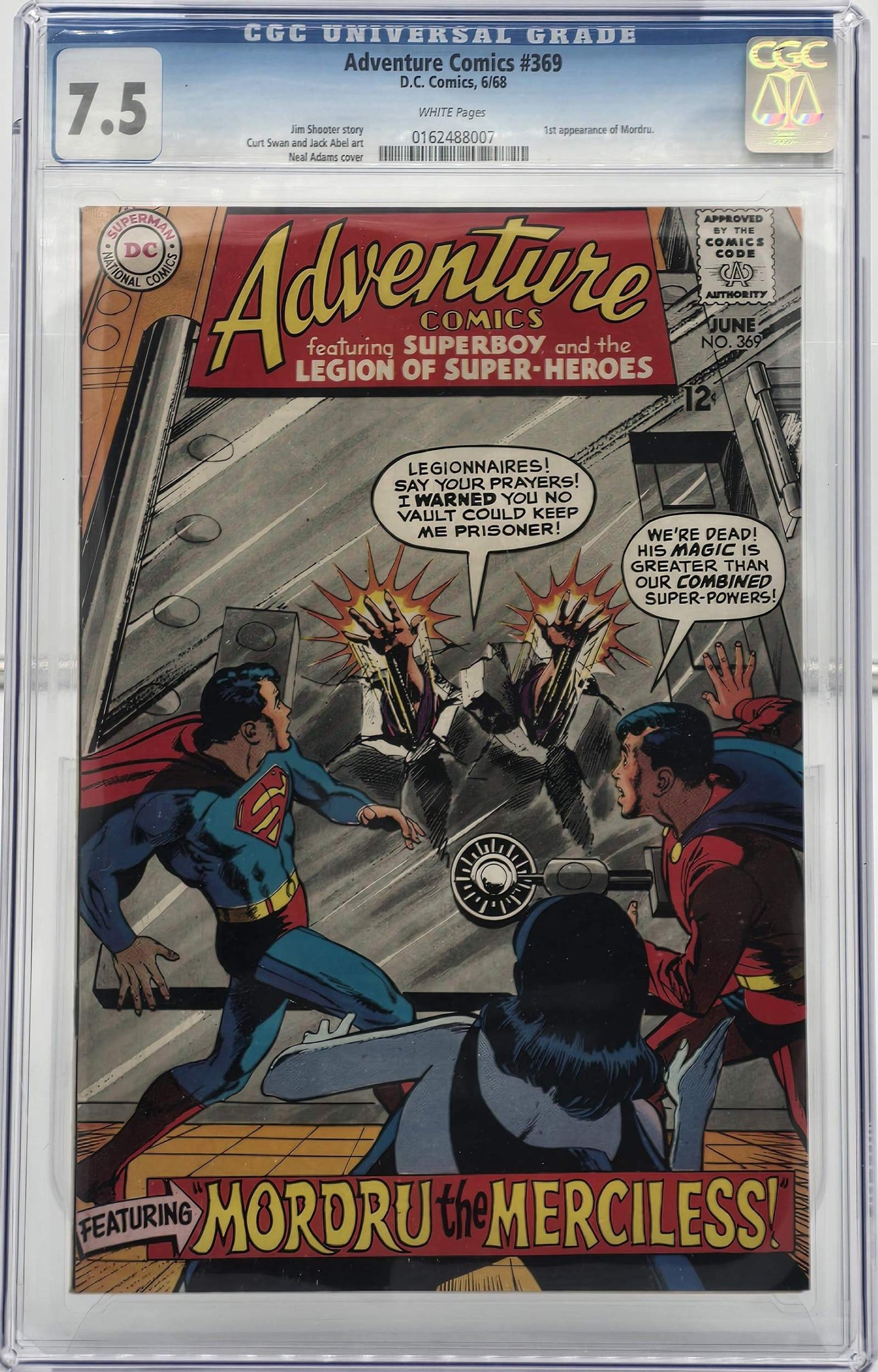 Adventure Comics #369 CGC 7.5 - 1st Appearance of Mordru