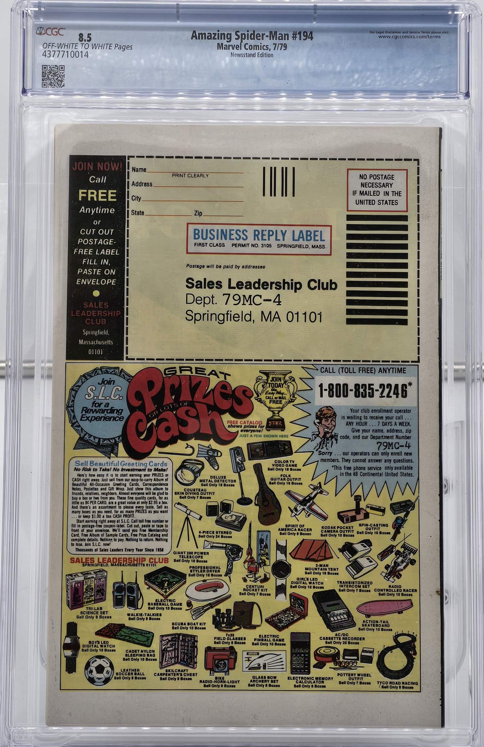 Amazing Spider-Man 194 CGC 8.5 1979