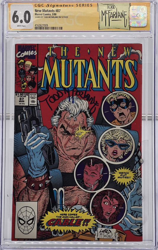 New Mutants Vol 1 #87 CGC SS 6.0 Signed by Todd McFarlane