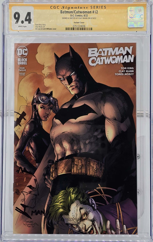Batman-Catwoman #12 CGC SS 9.4 - Signed and Remarqed by Clay Mann