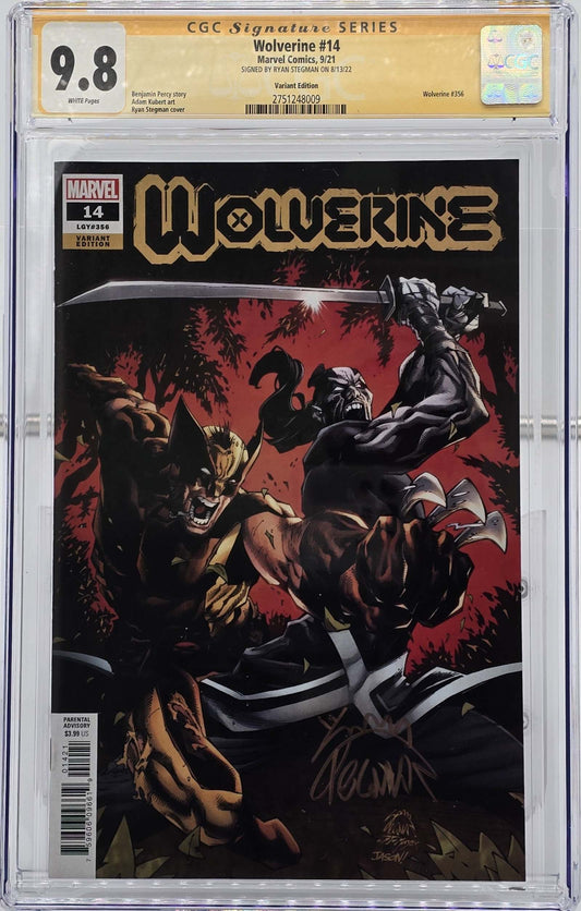 Wolverine Vol 7 #14 CGC 9.8 Signed by Ryan Stegman 1:25 Incentive
