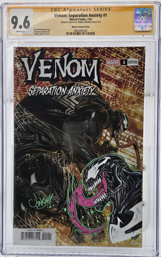 Venom: Seperation Anxiety #1 CGC SS 9.6 Signed and Sketched by Jonboy Meyers