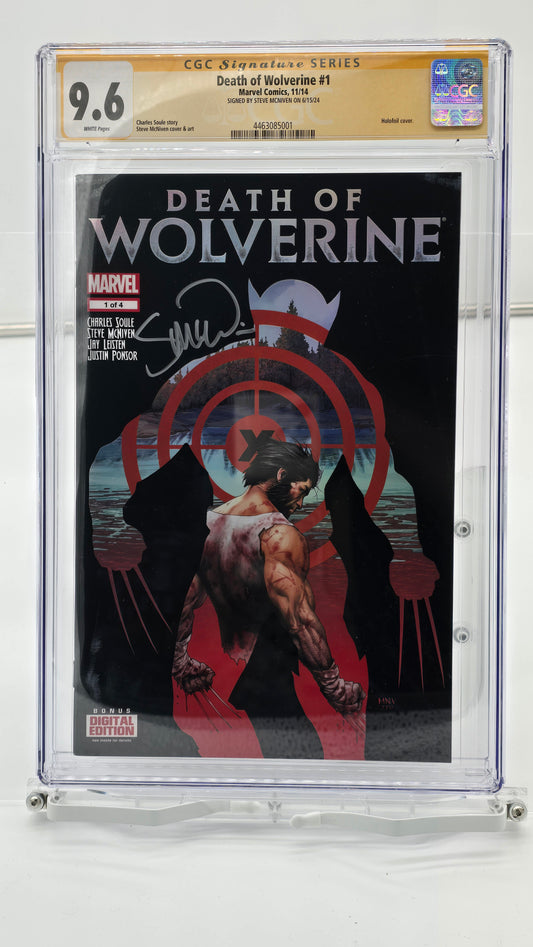 Death of Wolverine #1 Holofoil Cover CGC SS 9.6 Signed by Steve McNiven