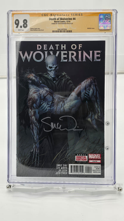 Death of Wolverine #4 Holofoil Cover CGC SS 9.8 Signed by Steve McNiven