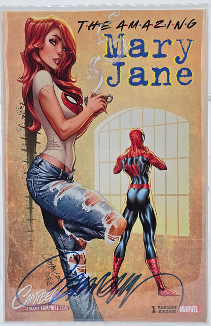 Amazing Mary Jane #1 J Scott Campbell Cover B Signed W/COA