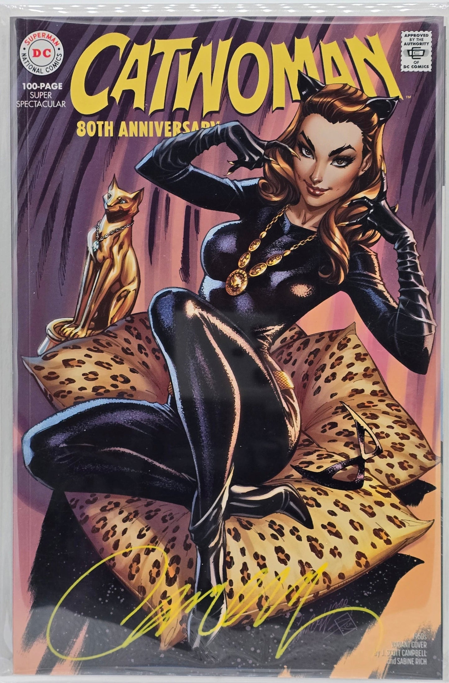 Catwoman 80th Anniversary Special J.Scott Campbell Cover Signed