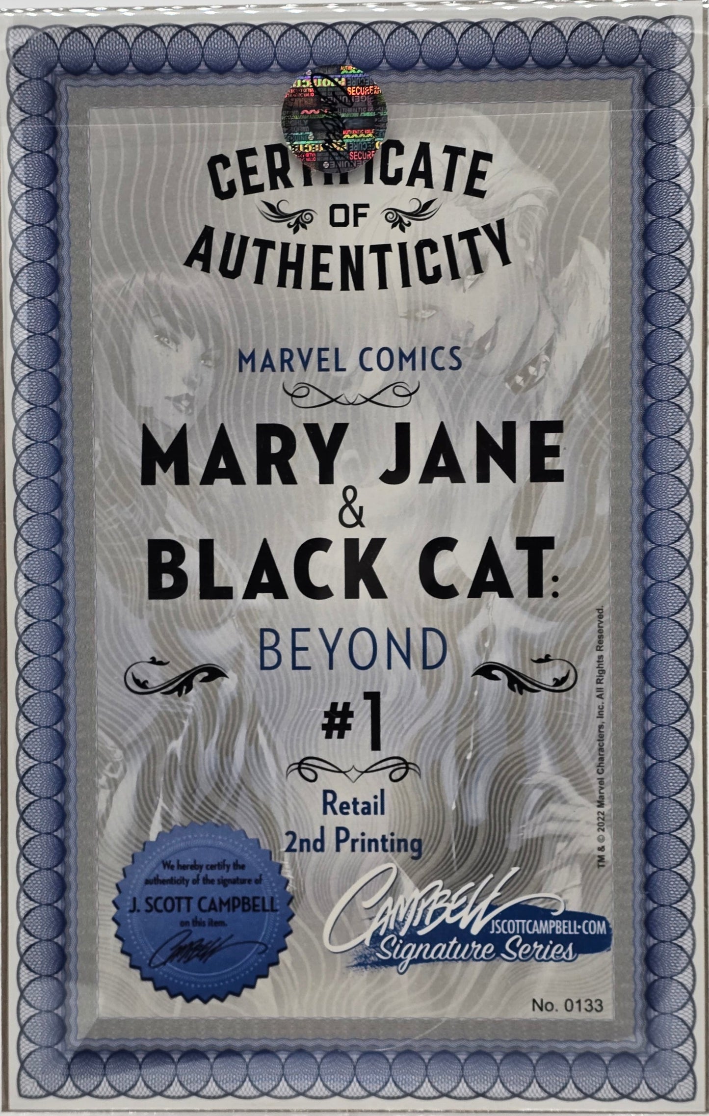 Mary Jane & Black Cat Beyond #1 2nd Printing Signed