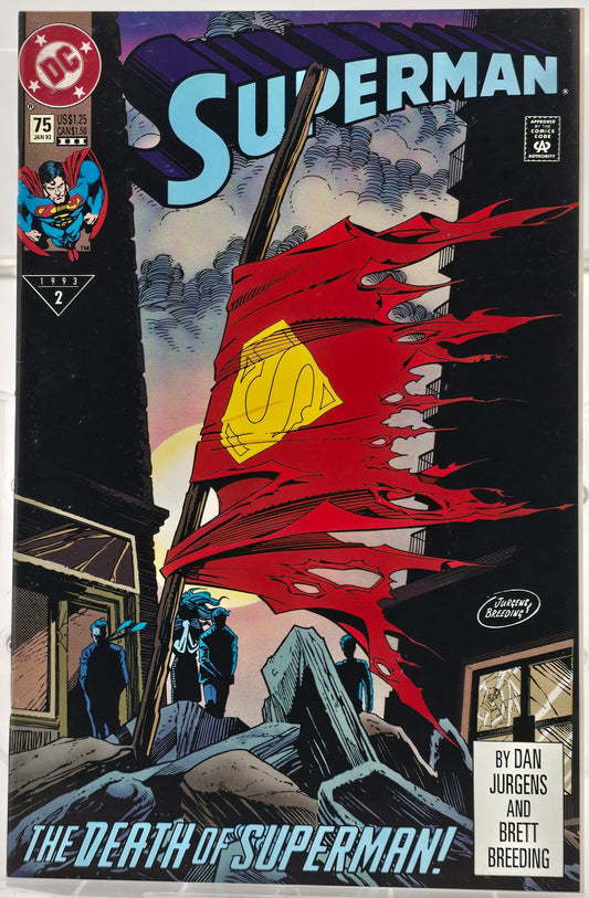 Superman #75 3rd Print Direct - Blue Logo