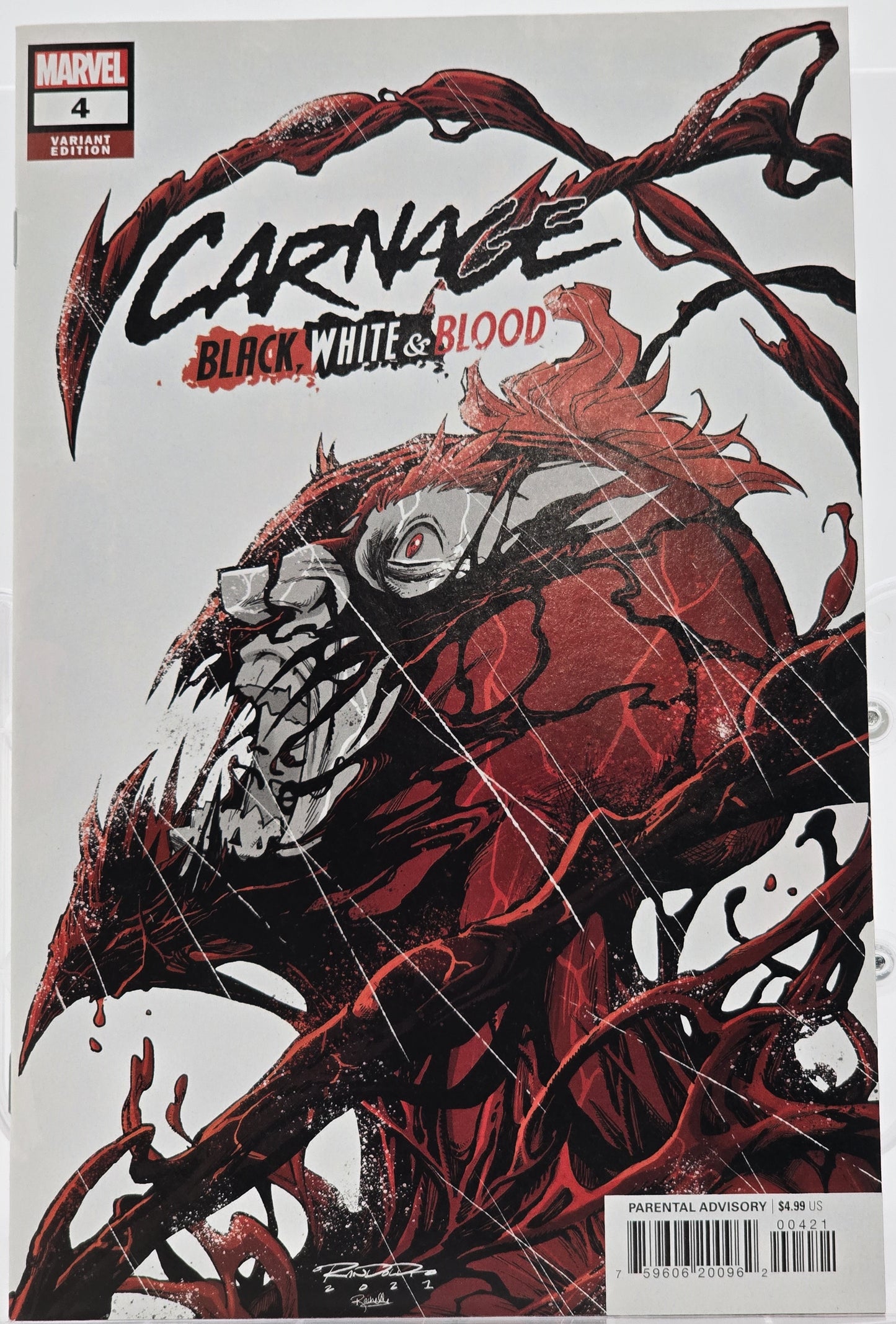 Carnage: Black, White &amp; Blood #4 - 卡里·倫道夫封面