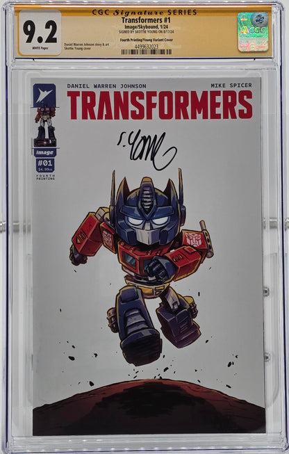 Transformers #1 Skottie Young 4.ª edición CGC SS 9.2