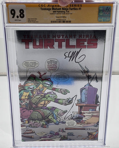 Teenage Mutant Ninja Turtles #1 Skottie Young Cowabunga Chrome Edition CGC SS 9.8