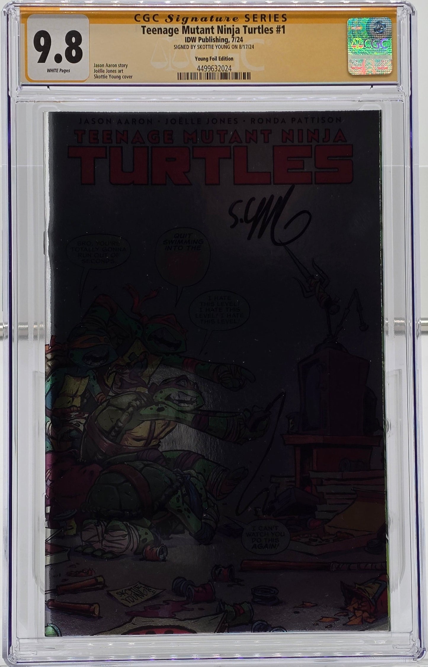 Teenage Mutant Ninja Turtles #1 Skottie Young Cowabunga Chrome Edition CGC SS 9.8