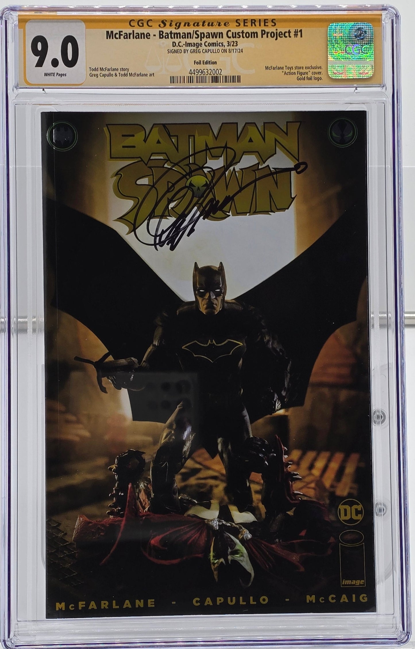 Batman/Spawn n.° 1 McFarlane Toys, lámina dorada CGC SS 9.0