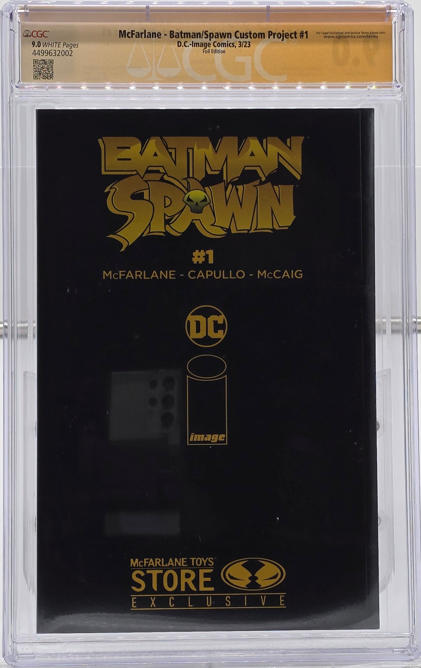 Batman/Spawn n.° 1 McFarlane Toys, lámina dorada CGC SS 9.0