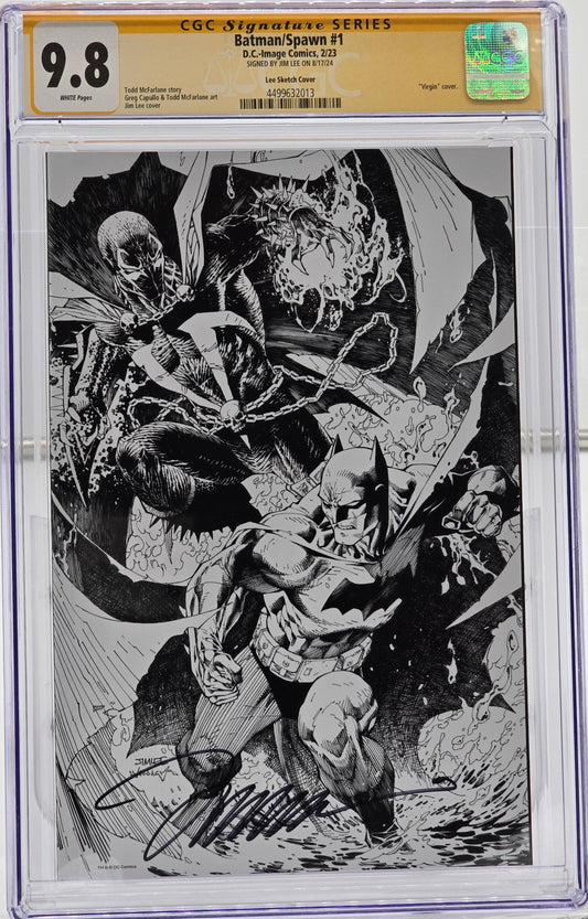 Batman/Spawn #1 - Boceto de portada de Jim Lee CGC SS 9.8