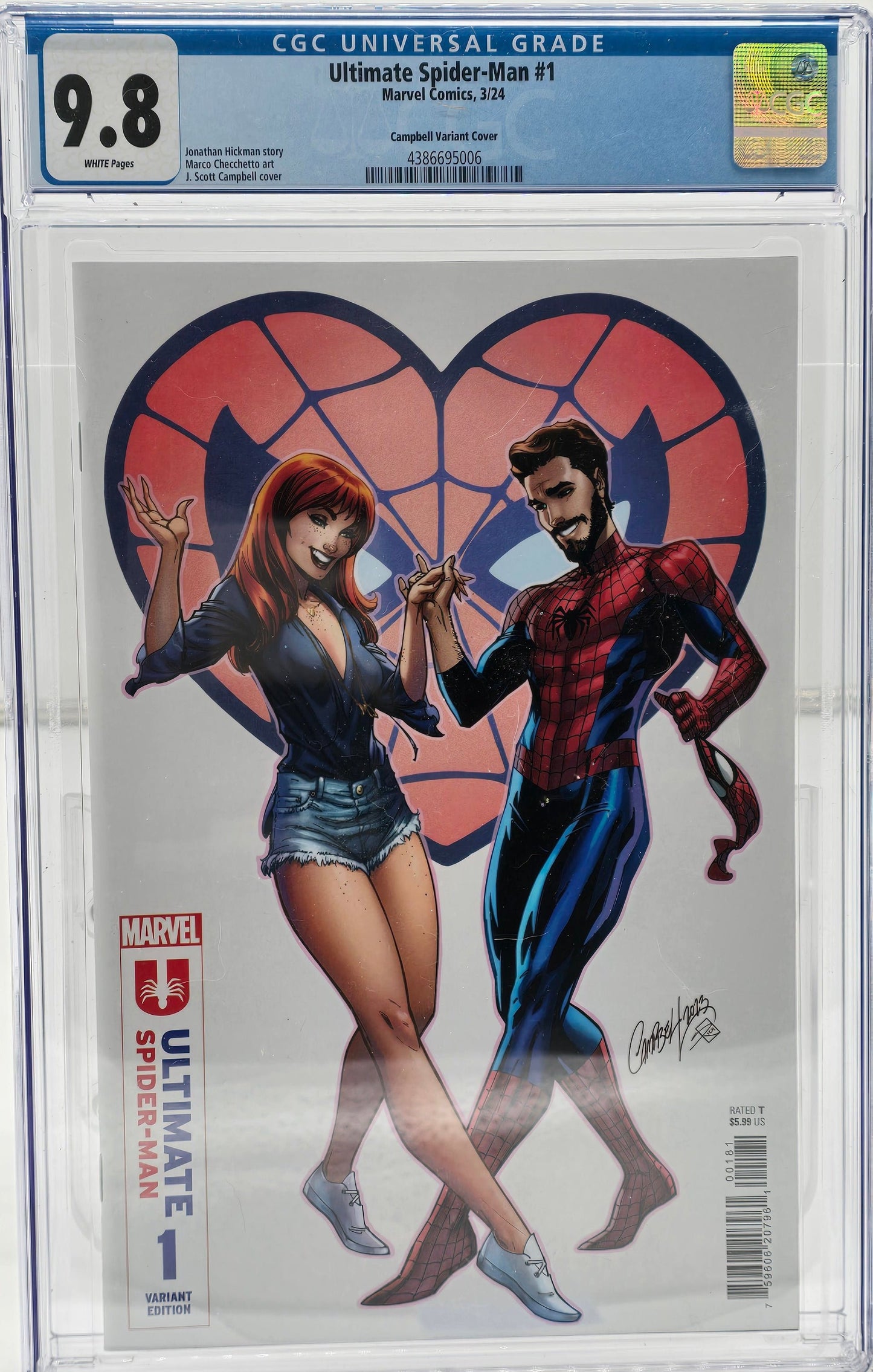 Ultimate Spider-Man Vol 2 #1 - Portada variante de J Scott Campbell CGC 9.8