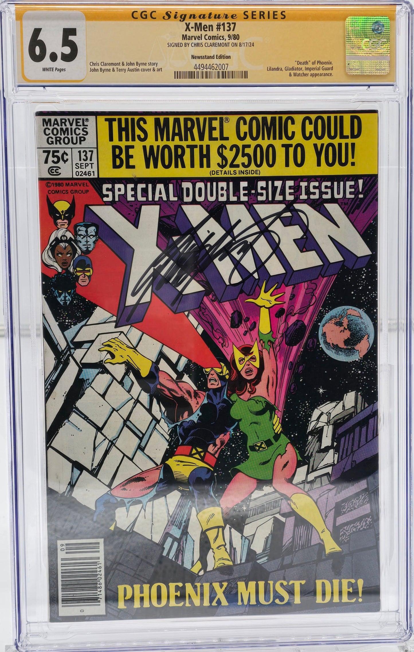 Uncanny X-Men Vol 1 #137 - Puesto de periódicos - Claremont - CGC SS 6.5