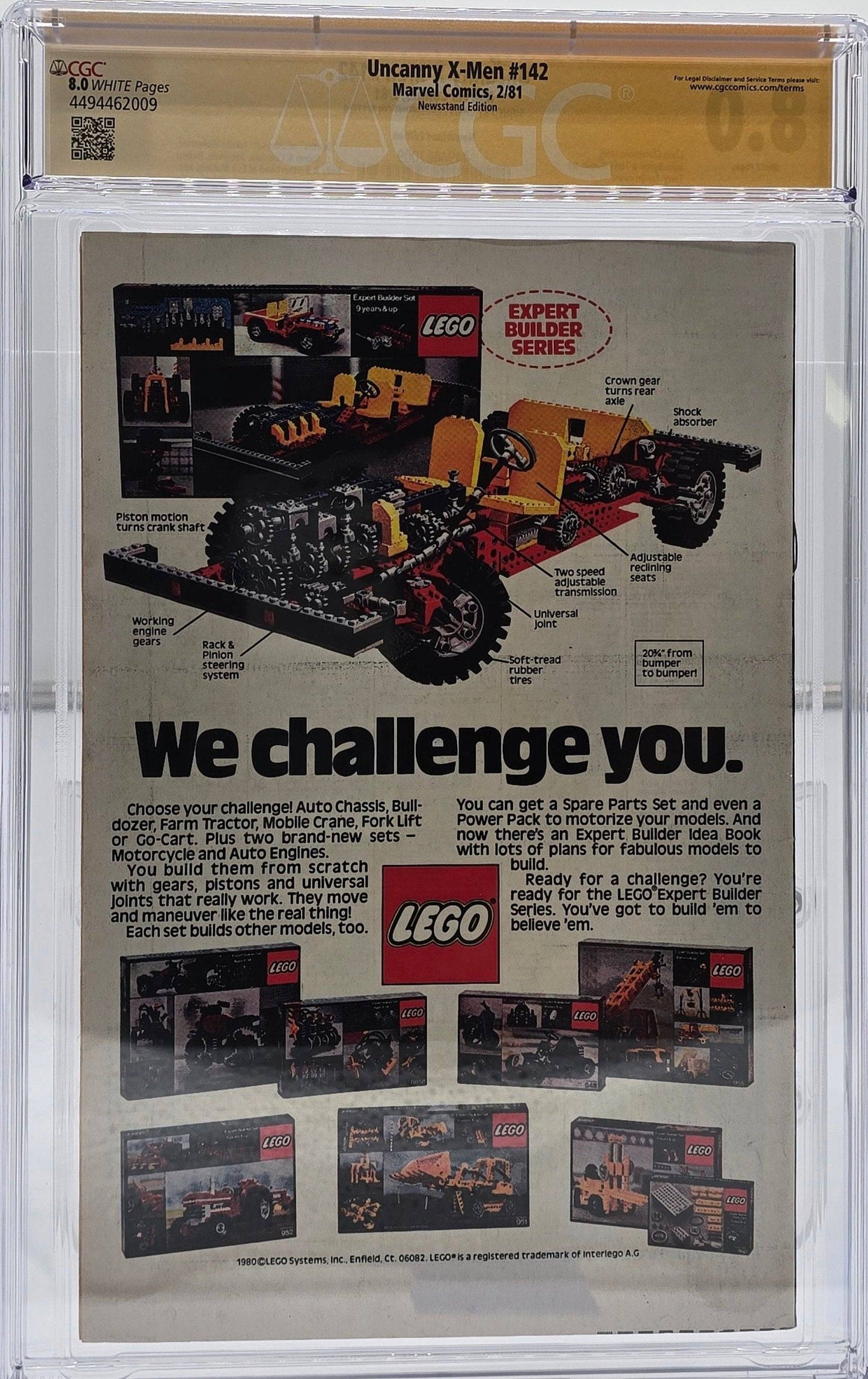 Uncanny X-Men Vol 1 #142 - CGC 8.0 - Signed by Chris Claremont