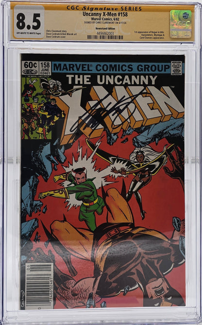 Uncanny X-Men Vol 1 #158 - Puesto de periódicos - Claremont - CGC SS 8.5