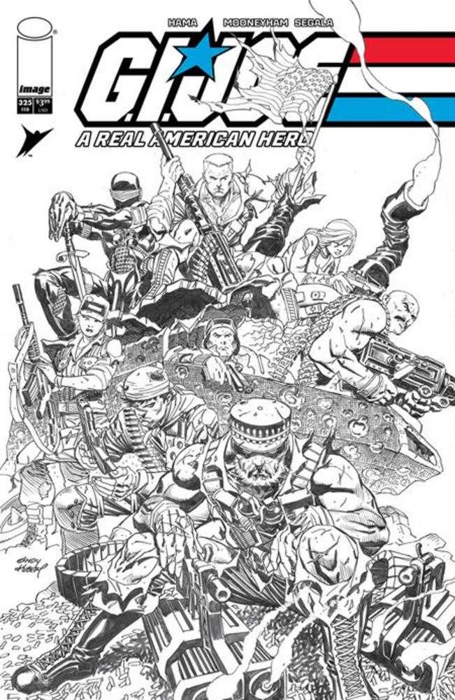 G.I. Joe A Real American Hero Vol 1 #325 - Cover B - Andy Kubert Black & White Variant