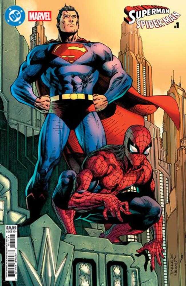 DC Marvel Superman Spider-Man #1 (One Shot) Cover B Jim Lee Card Stock Variant