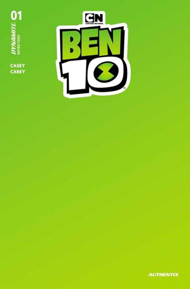 Ben 10 Vol 1 #1 -Cover R Green Blank Authentix Variant