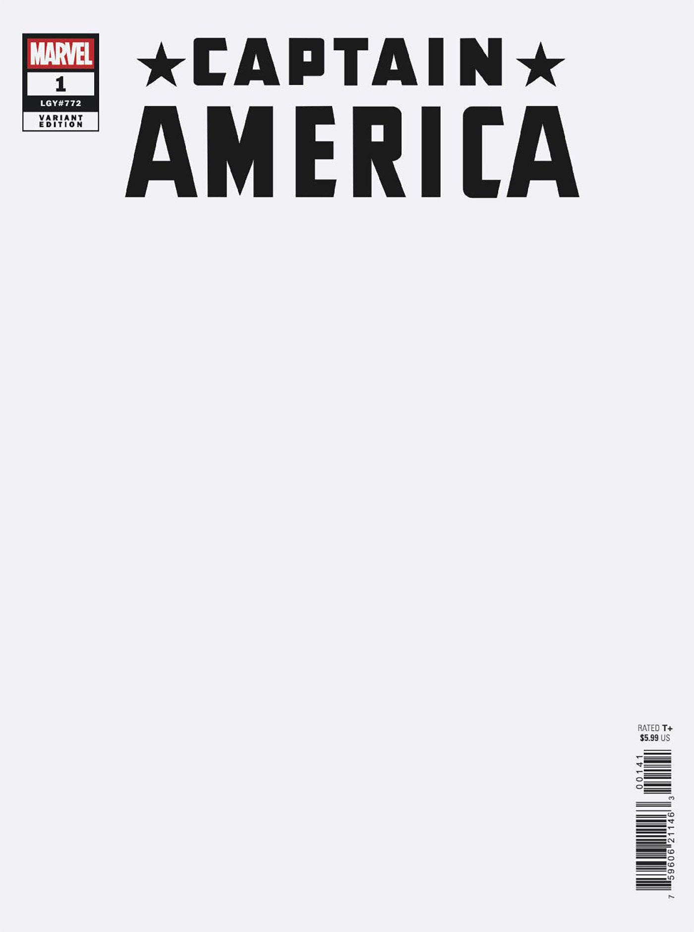 Captain America Vol 14 #1 - Blank Cover Variant