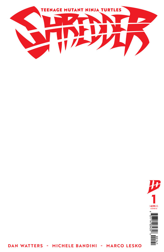 Teenage Mutant Ninja Turtles: Shredder Vol 1 #1 - Variant D (Sketch Variant)