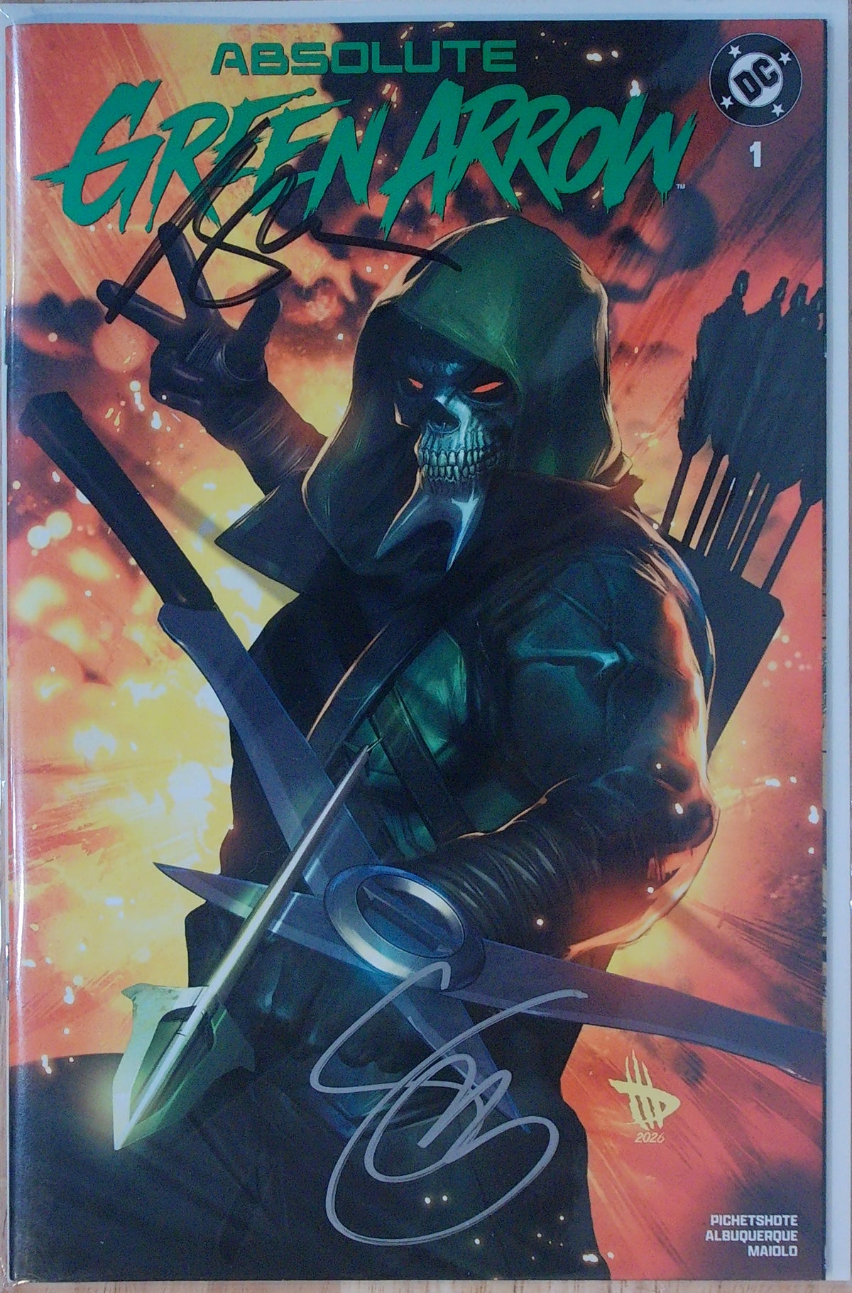 Absolute Green Arrow Vol 1 #1 - Dave Wilkins Cover -Signed by Snyder and Albuquerque
