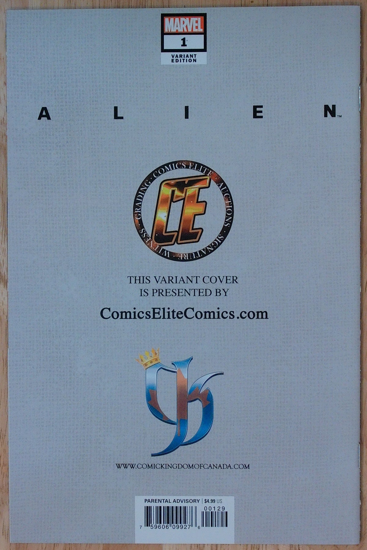 Alien Vol 1 #1 - Ryan Brown Virgin Cover