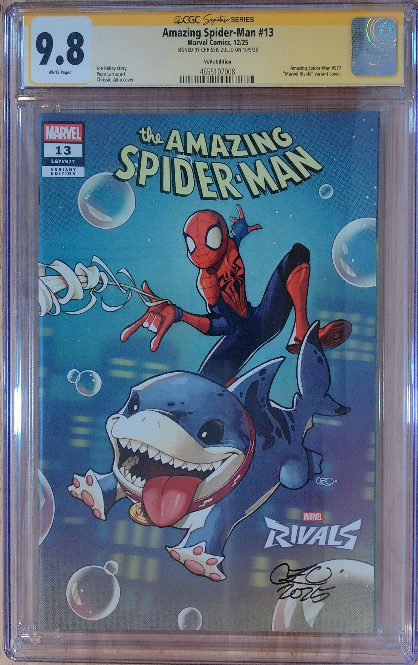 Amazing Spider-Man Vol 7 #13 - CGC SS 9.8 - Chrissie Zullo cover - Signed By Chrissie Zullo