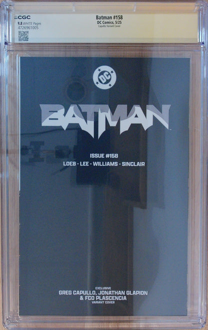 Batman Vol 3 #158 - CGC SS 9.8 - Signed by Greg Capullo - Exclusive Capullo FanExpo