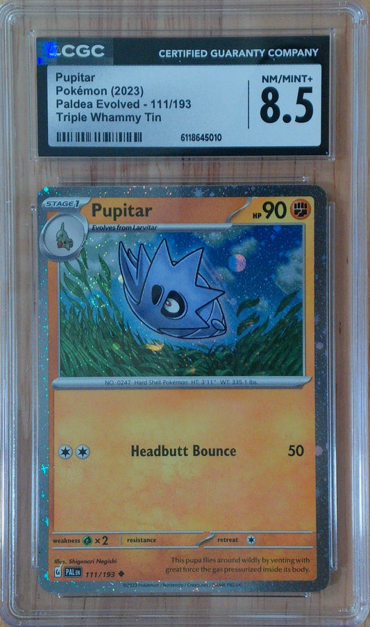 Pupitar #111/193 - Paldea Evolved - CGC 8.5 - Cosmos Holo