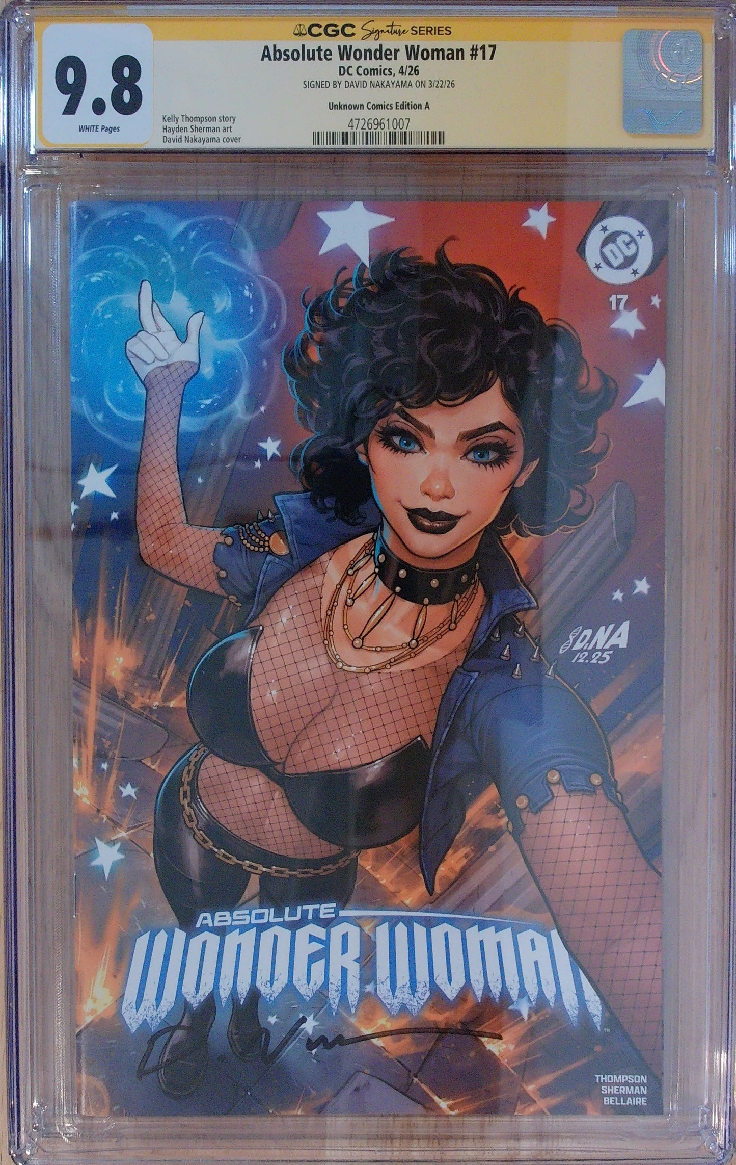 Absolute Wonder Woman Vol 1 #17 - Nakayama Cover - CGC SS 9.8 - Signed by David Nakayama