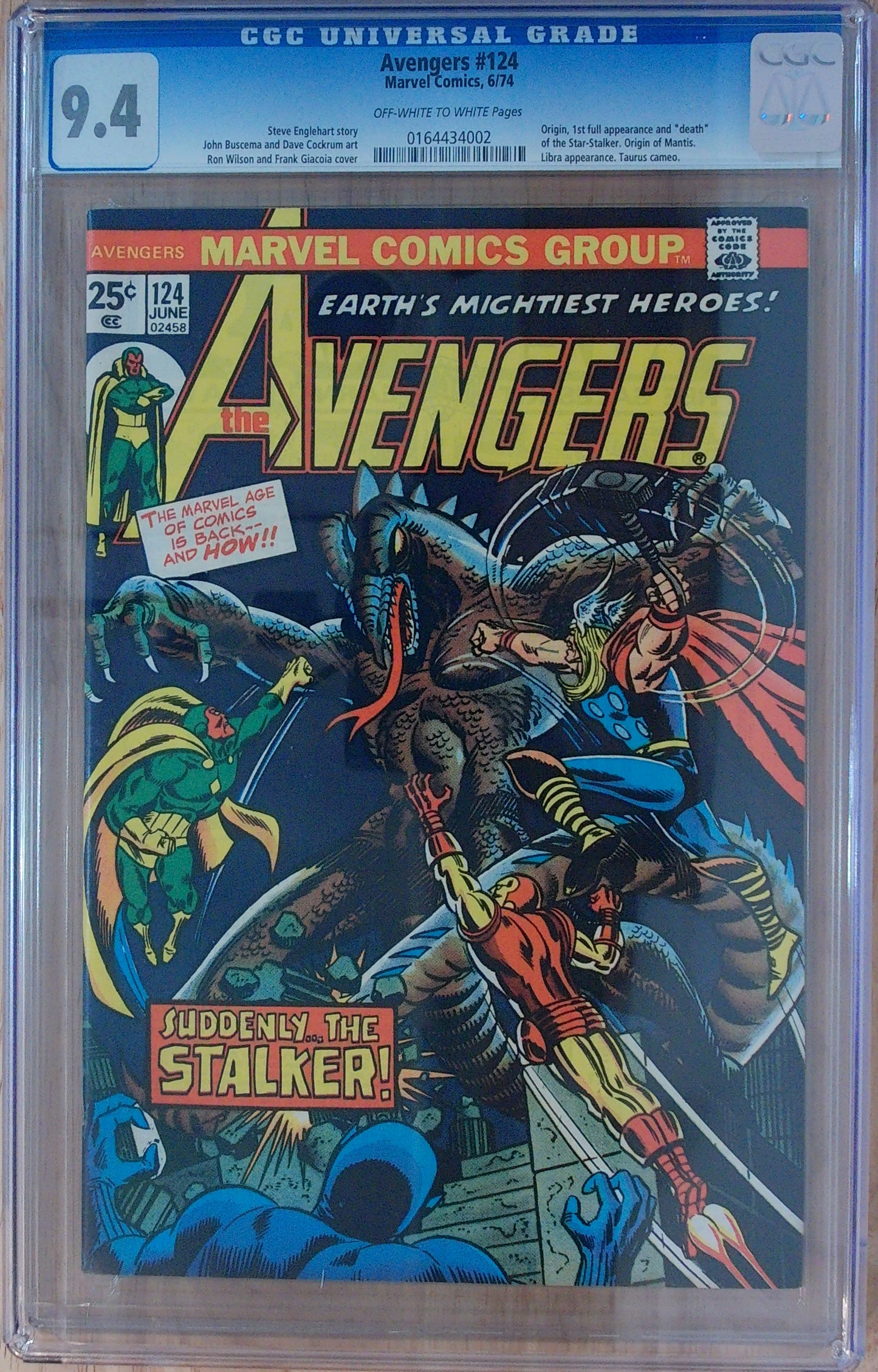 Avengers Vol 1 #124 - CGC 9.4