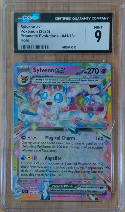 Sylveon Ex #041/131 - Prismatic Evolutions - CGC 9.0 - Holo