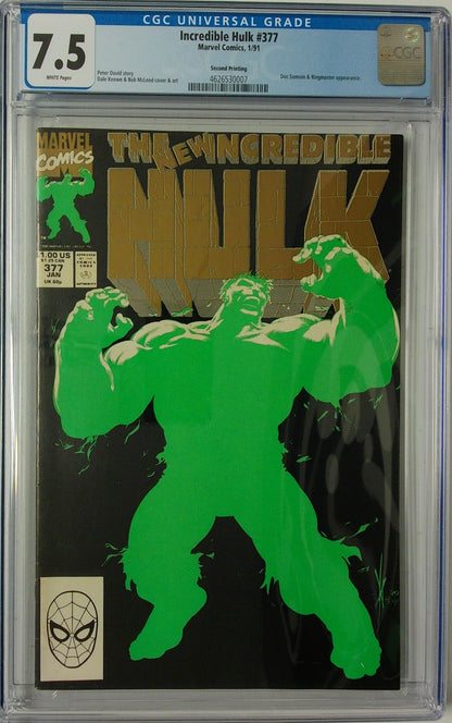 Incredible Hulk Vol 1 #377 - CGC 7.5 - Second Printing