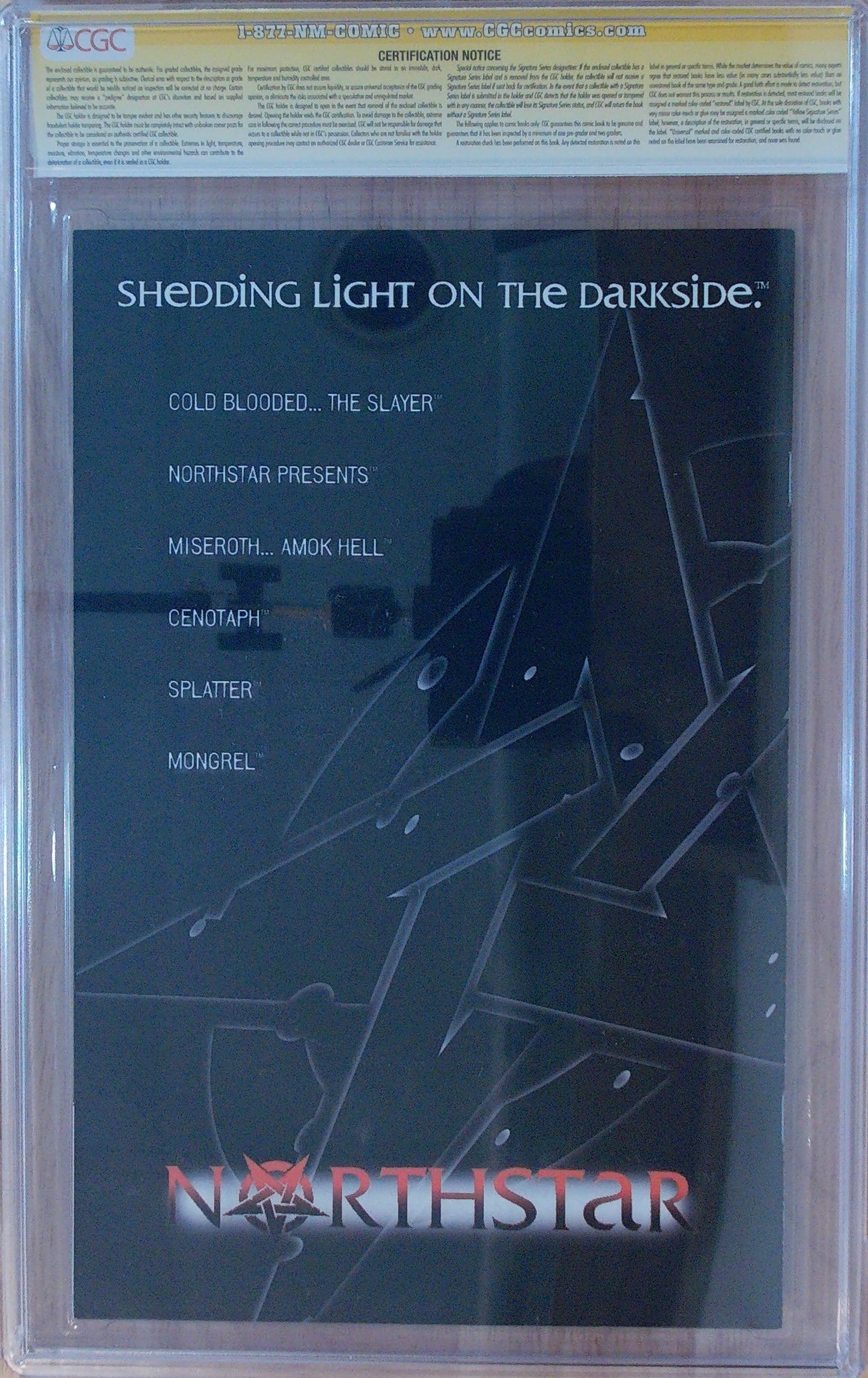 Northstar Presents James O'Barr #1 - CGC SS 9.2 - Signed by James O'Barr