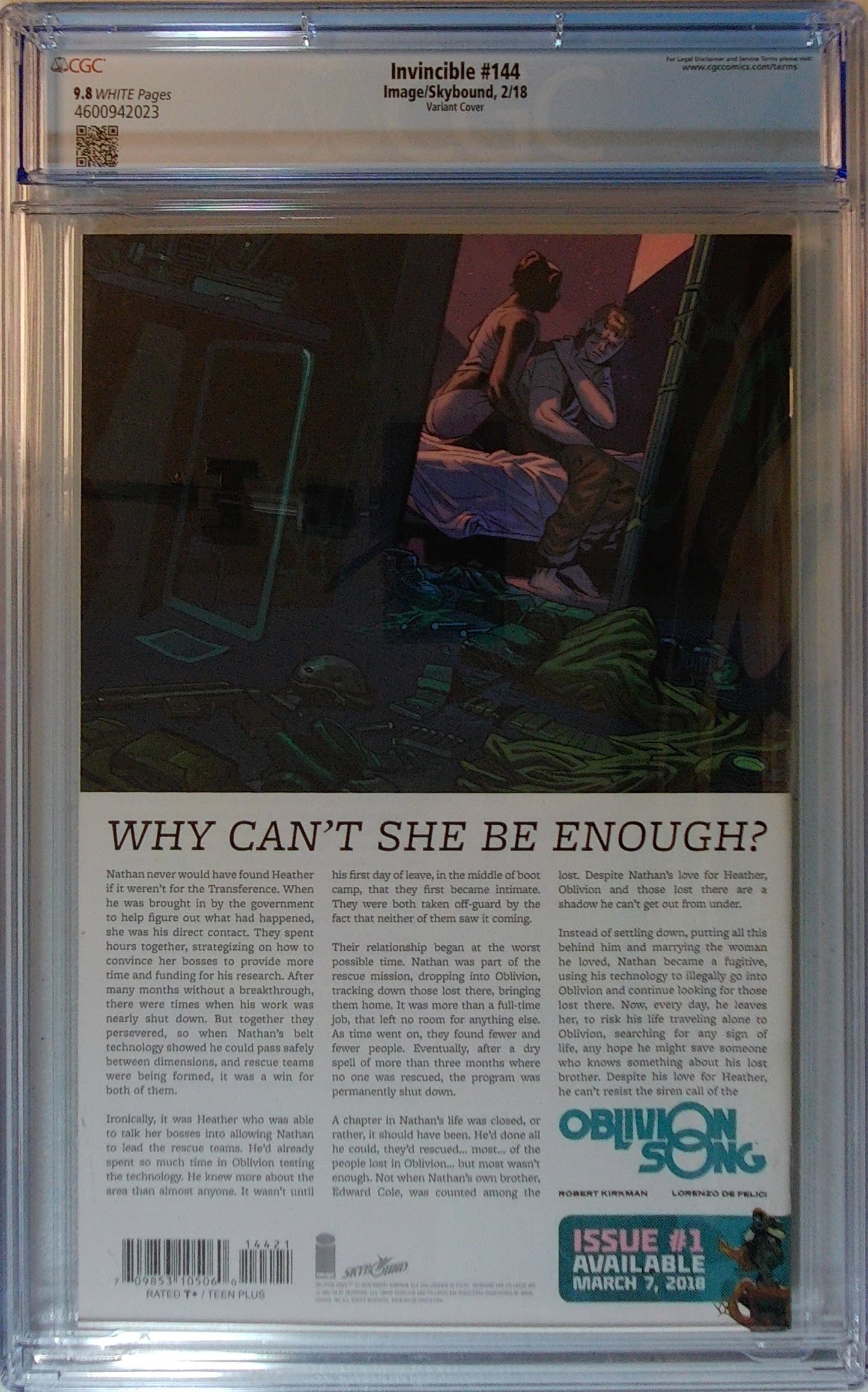 Invincible Vol 1 #144 - CGC 9.8 - Cory Walker - Terra Cover