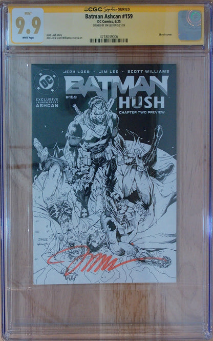 Batman Vol 3 #159 - CGC SS 9.9 - Ashcan - Signed by Jim Lee