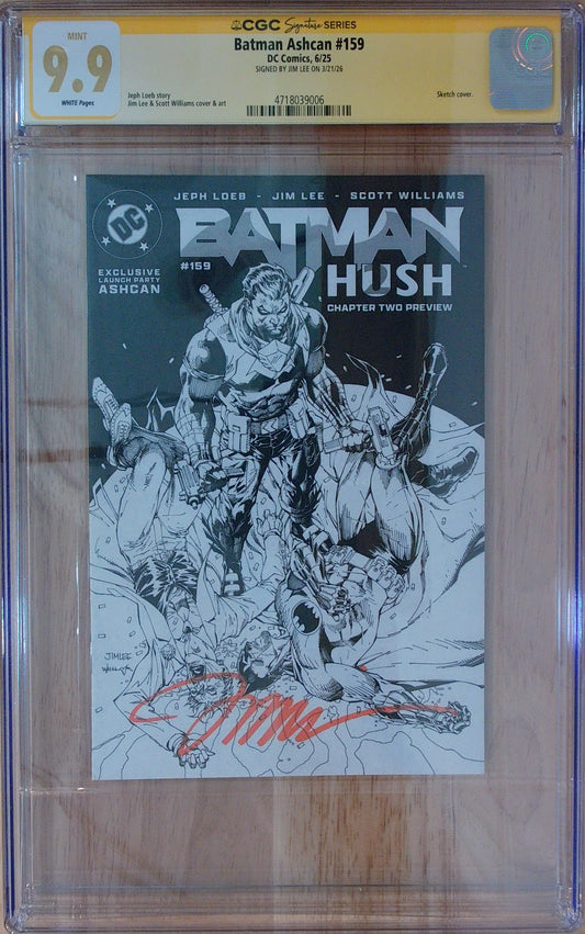 Batman Vol 3 #159 - CGC SS 9.9 - Ashcan - Signed by Jim Lee