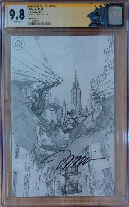 Batman Vol 3 #158 - CGC SS 9.8 - Signed by Jim Lee - 1:250 Incentive Cover