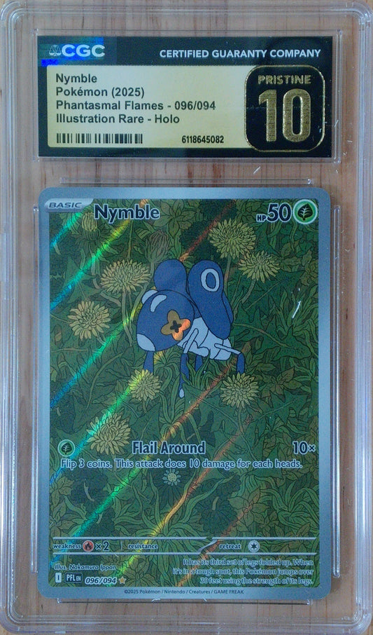 Nymble #096/094 - Phantasmal Flames - CGC 10.0 - PRISTINE -Illustration Rare - Holo
